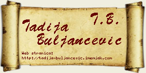 Tadija Buljančević vizit kartica